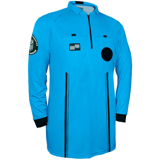 USSF Pro LS Referee Shirt for Men product image 1, provided for visual reference and product detail review