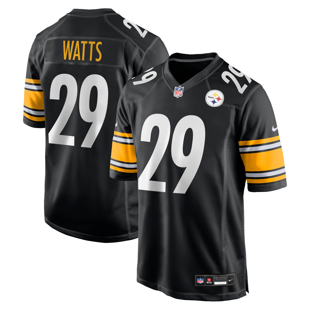 Pittsburgh Steelers Ryan Watts Nike Black Game Jersey product image 1
