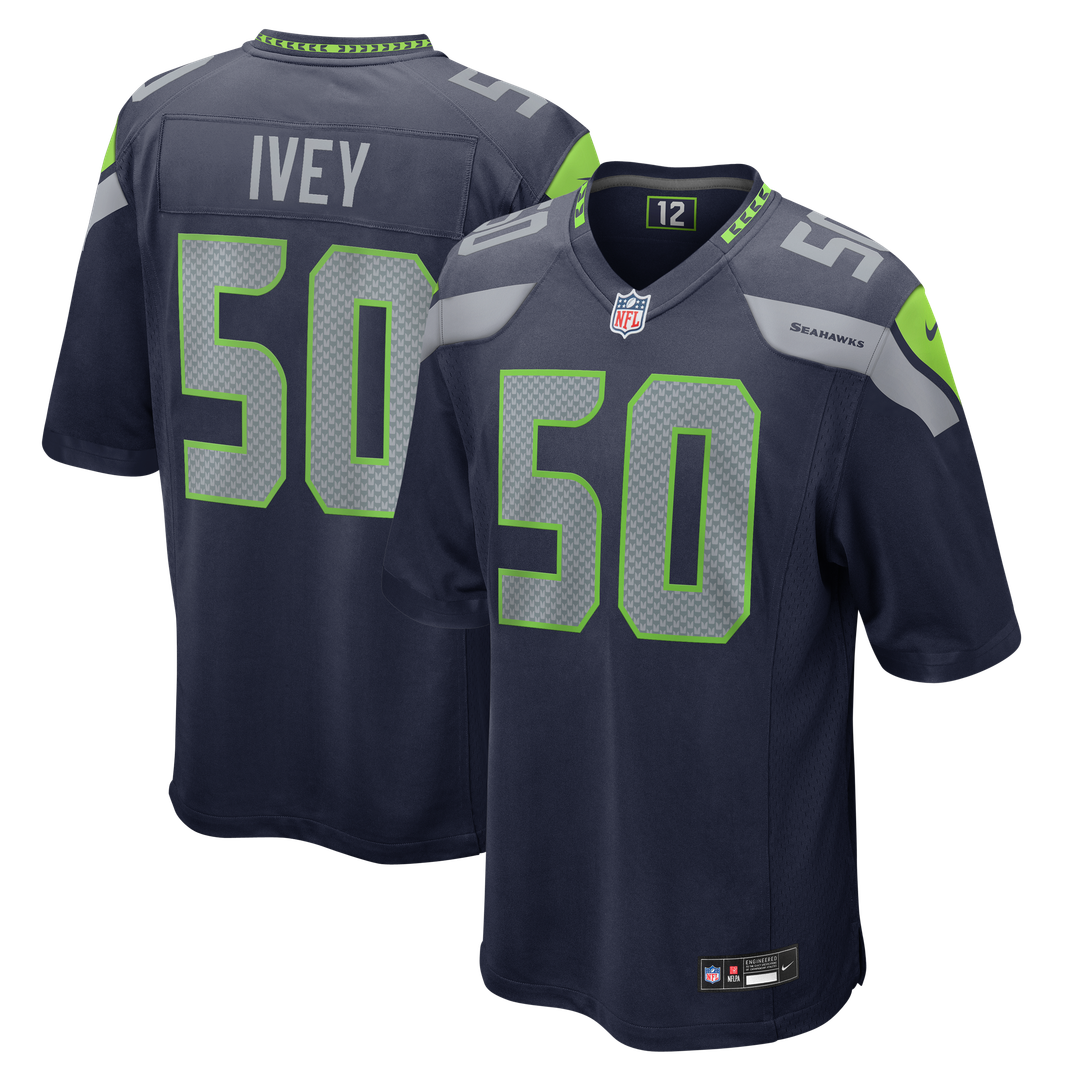 Seattle Seahawks Jared Ivey Nike College Navy Game Jersey product image 1