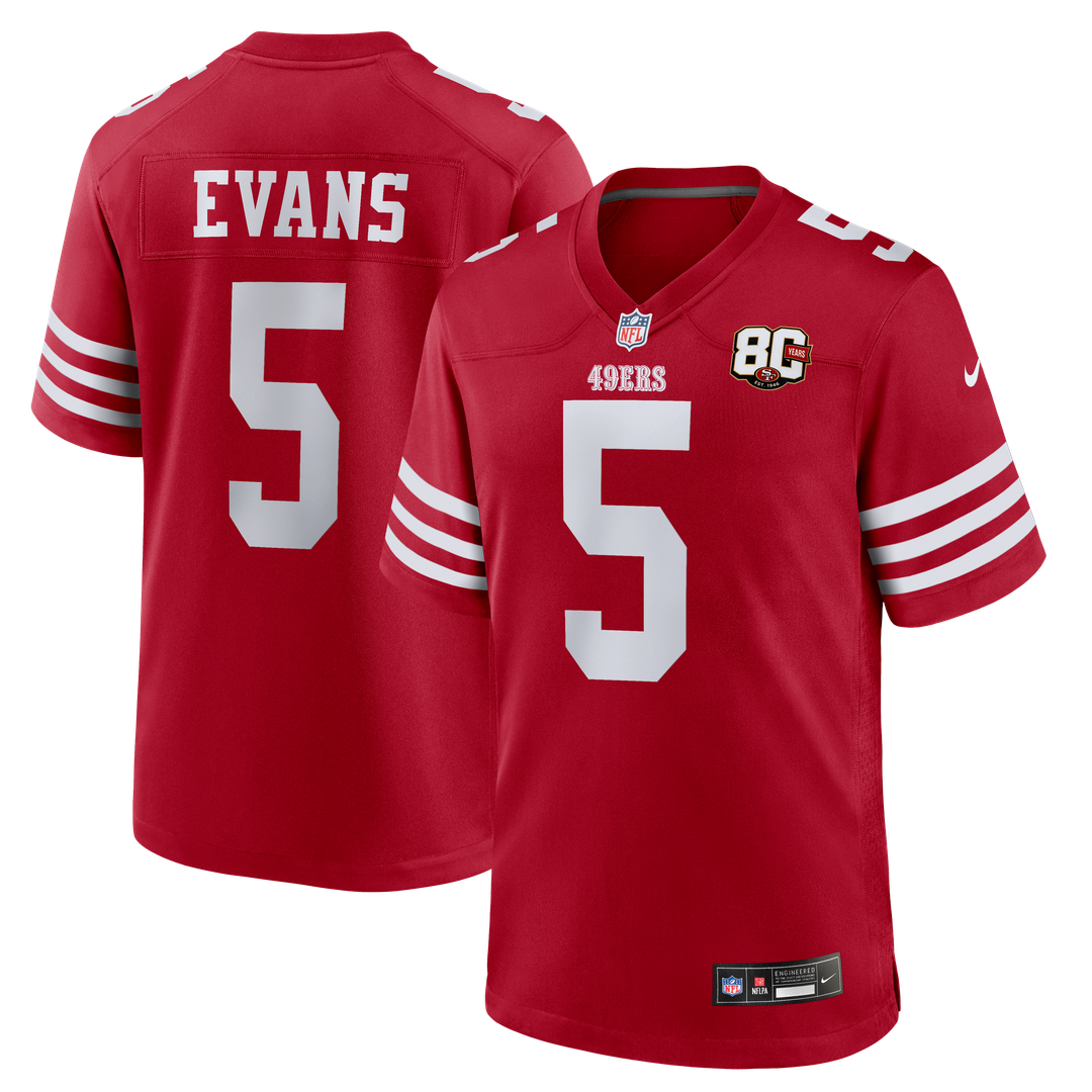 San Francisco 49ers Mike Evans Nike Scarlet 80th product image 1