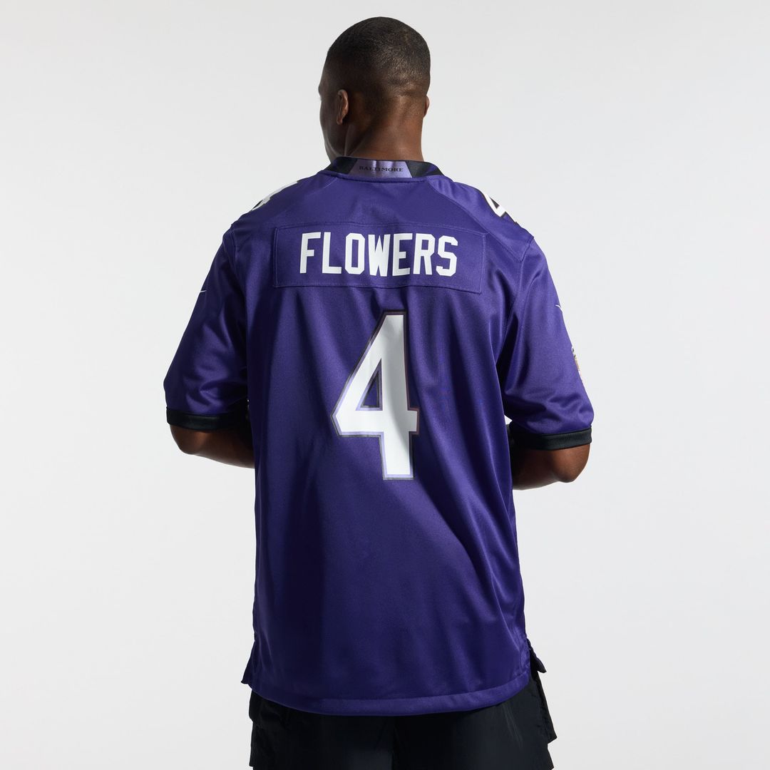 Baltimore Ravens Zay Flowers Nike Purple Game Jersey product image 3