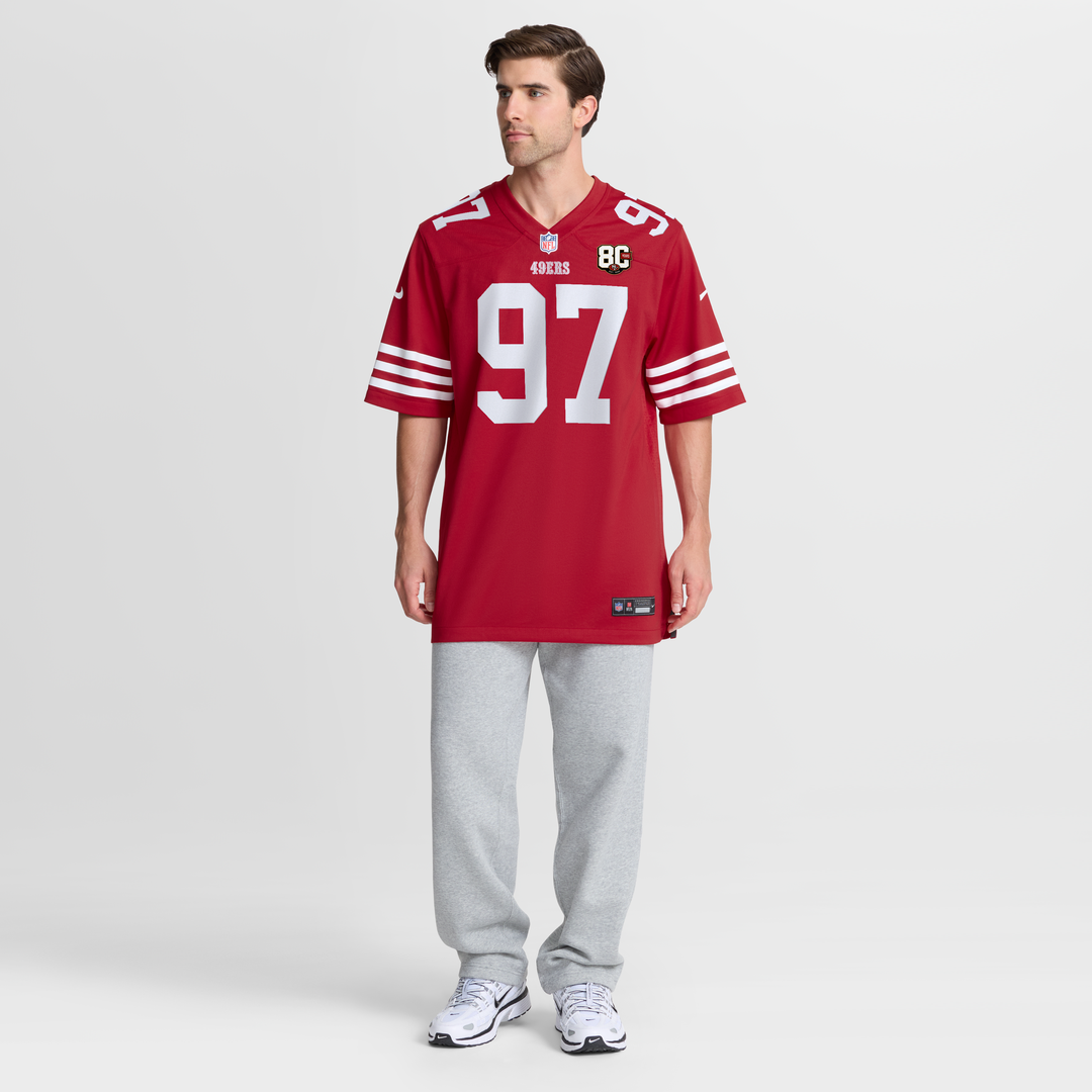 San Francisco 49ers Nick Bosa Nike Scarlet 80th Anniversary product image 12
