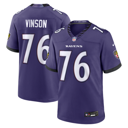 Baltimore Ravens Carson Vinson Nike Purple Game Jersey product image 1