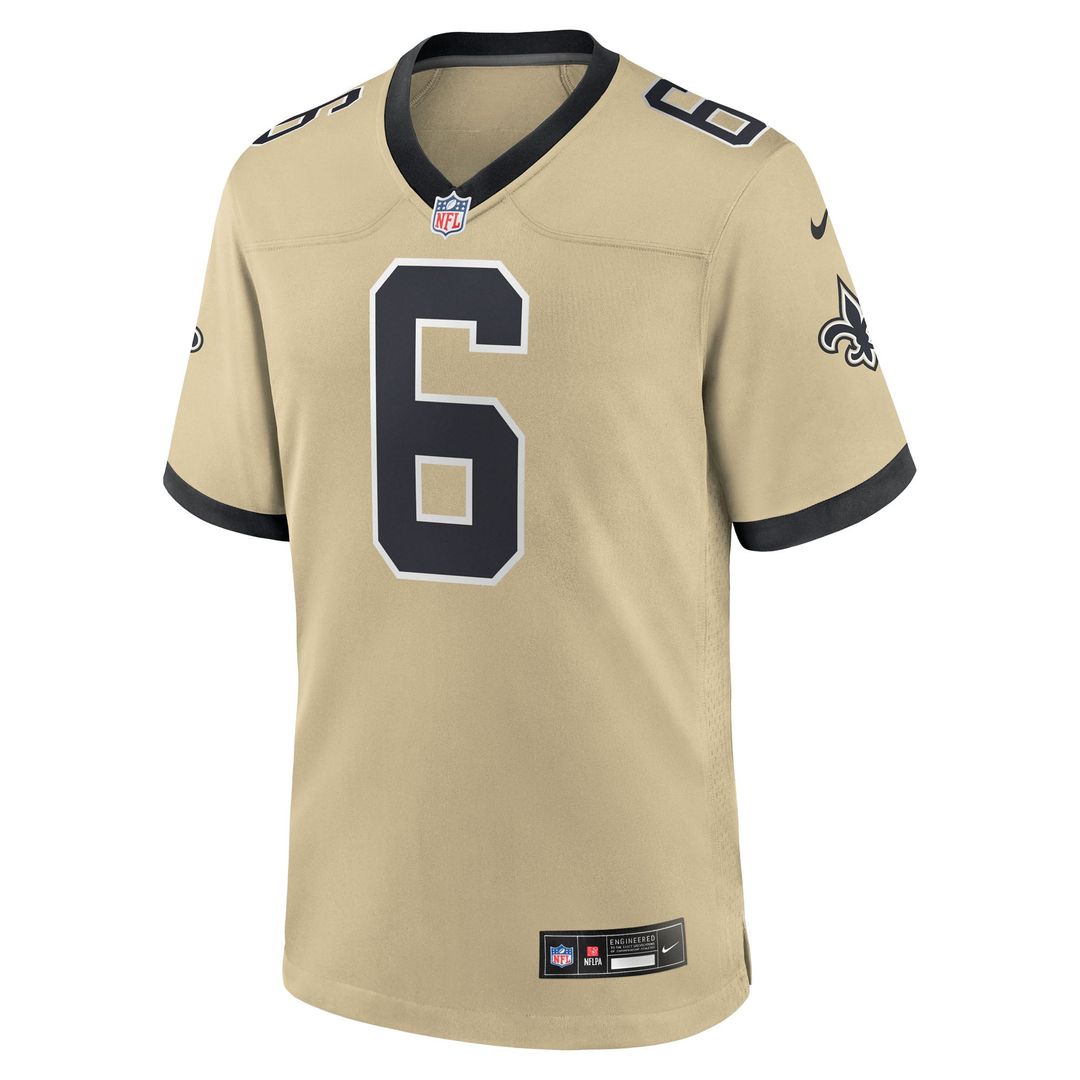 New Orleans Saints Tyler Shough Nike Gold Alternate Game product image 2