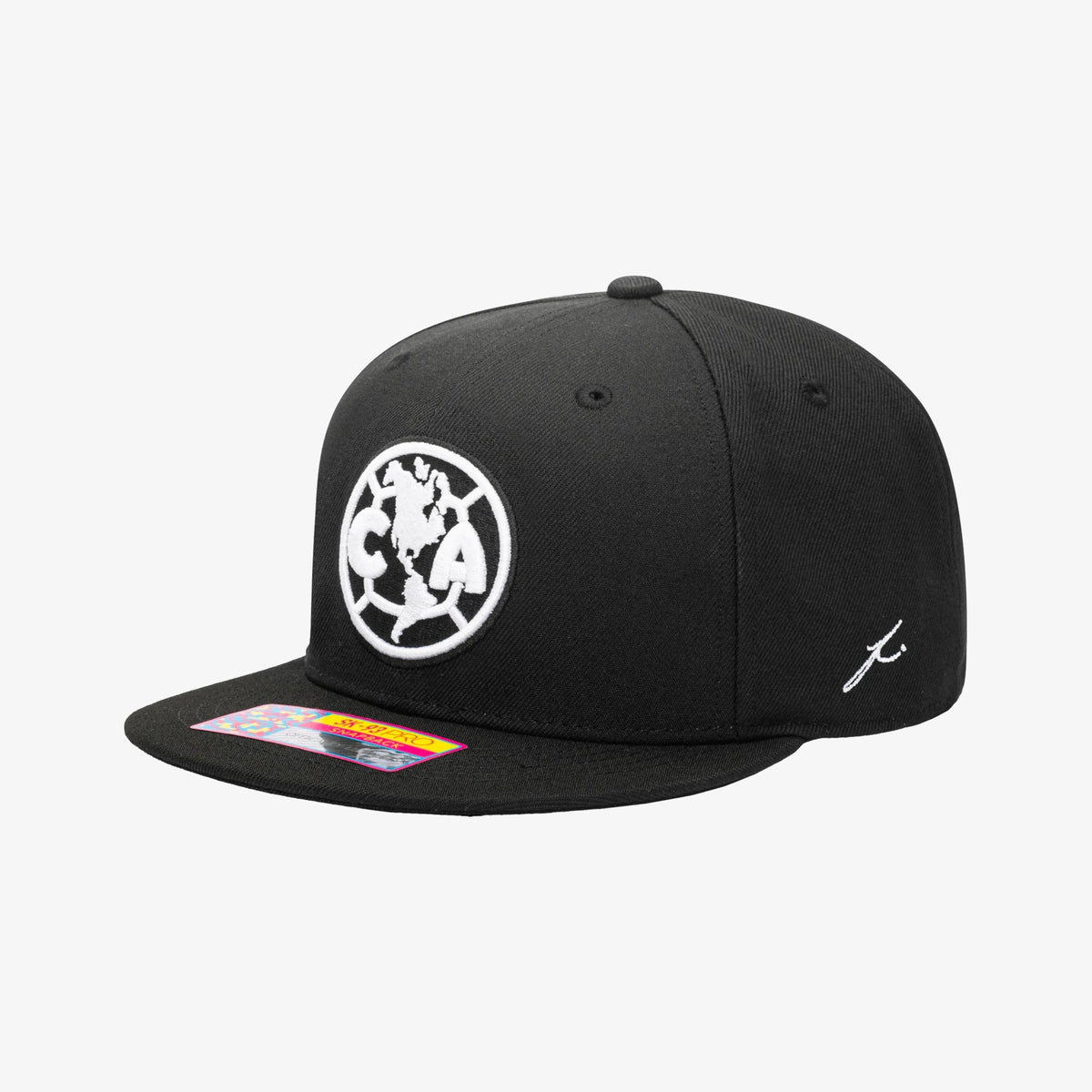 Fan Ink CLUB AMERICA HIT Snapback HAT BLACK product image 2, provided for visual reference and product detail review
