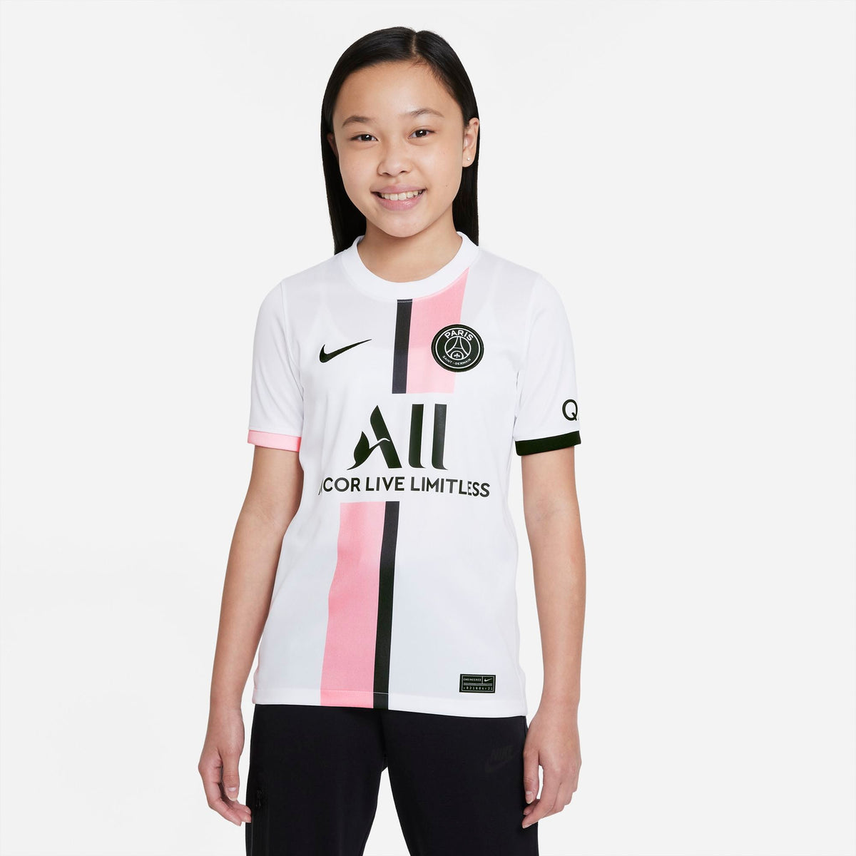 Paris Saint-Germain 2021/22 Stadium Away Big Kids' Nike Dri-FIT Soccer Jersey product image 7, provided for visual reference