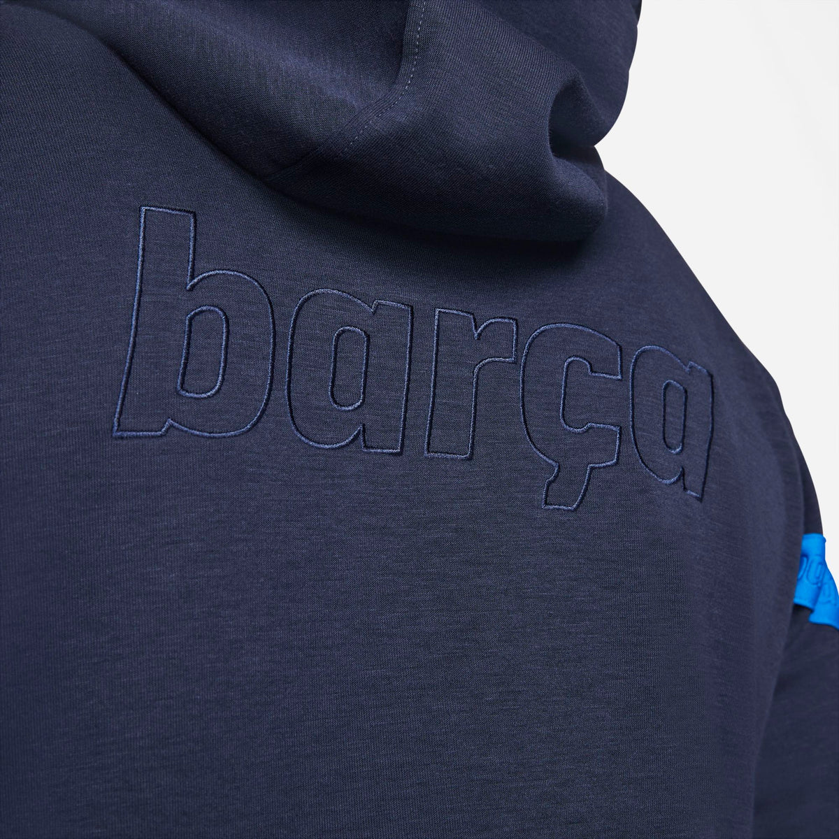 FC Barcelona Men Nike Dri-FIT 1/2-Zip Soccer Hoodie product image 8, provided for visual reference and product detail review