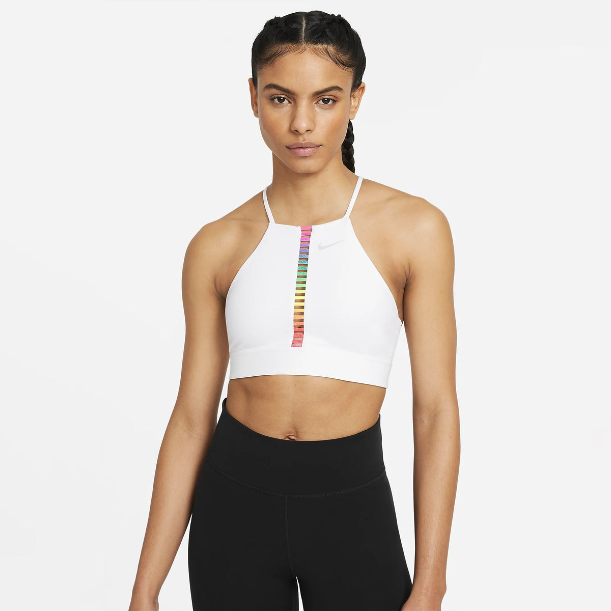 Nike Dri-FIT Indy Rainbow Ladder Women Bra product image 5, provided for visual reference and product detail review