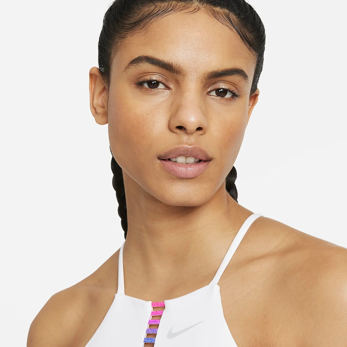 Nike Dri-FIT Indy Rainbow Ladder Women Bra product image 3, provided for visual reference and product detail review