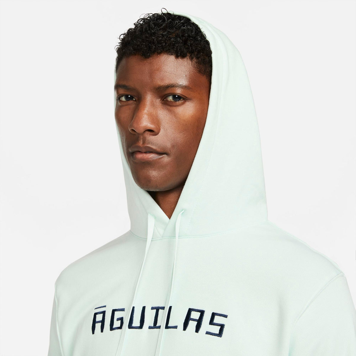 Nike Club America Men French Terry Soccer Hoodie product image 3, provided for visual reference and product detail review