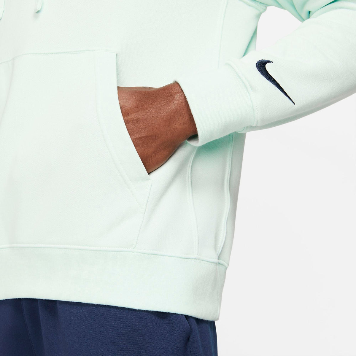 Nike Club America Men French Terry Soccer Hoodie product image 4, provided for visual reference and product detail review