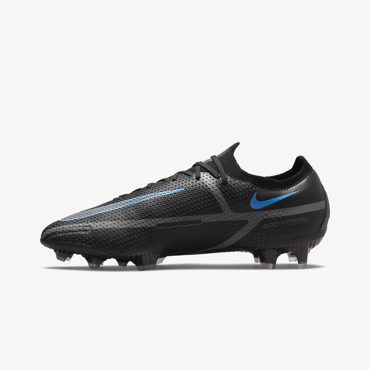 Phantom GT2 Elite FG Firm-Ground Soccer Cleat Black product image 2, provided for visual reference and product detail review