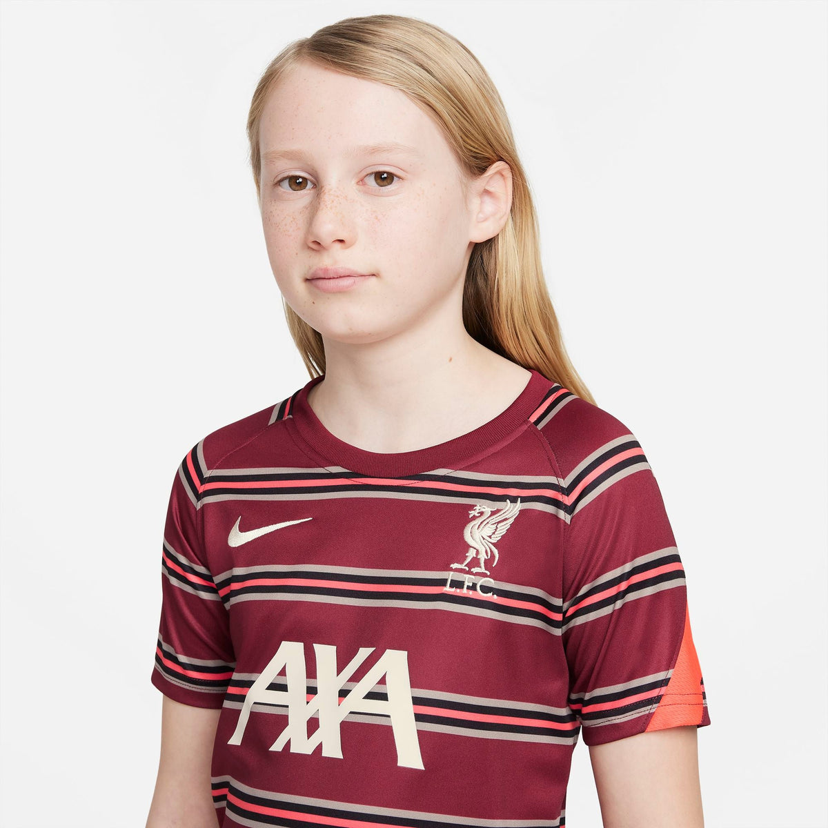 Liverpool FC Big Kids' Pre-Match Short-Sleeve Soccer Top product image 3, provided for visual reference and product detail