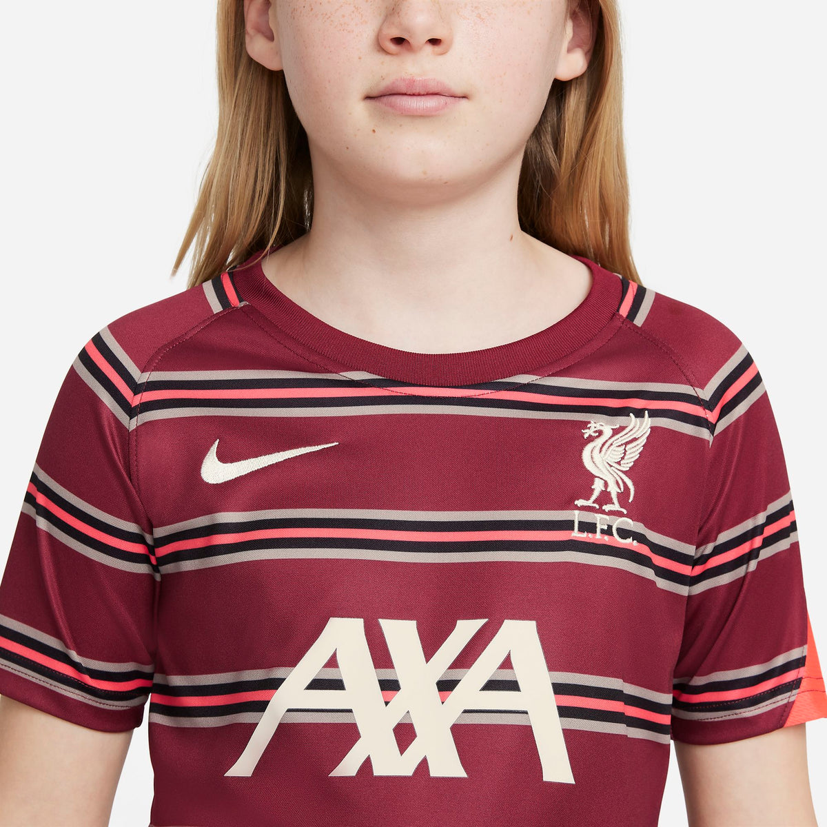 Liverpool FC Big Kids' Pre-Match Short-Sleeve Soccer Top product image 4, provided for visual reference and product detail