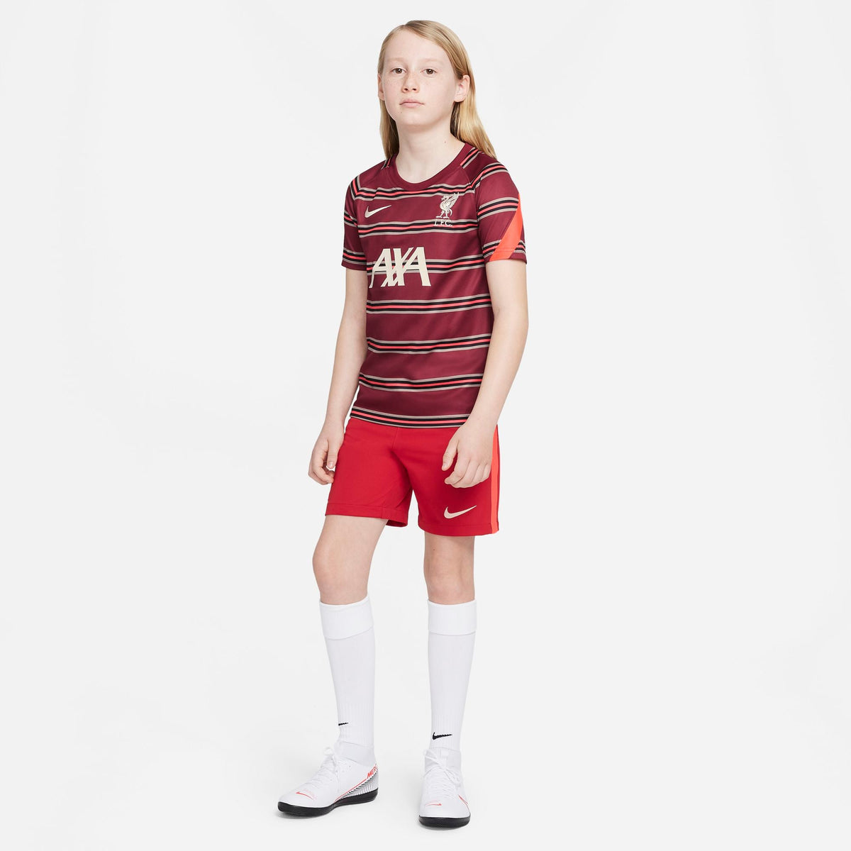 Liverpool FC Big Kids' Pre-Match Short-Sleeve Soccer Top product image 7, provided for visual reference and product detail