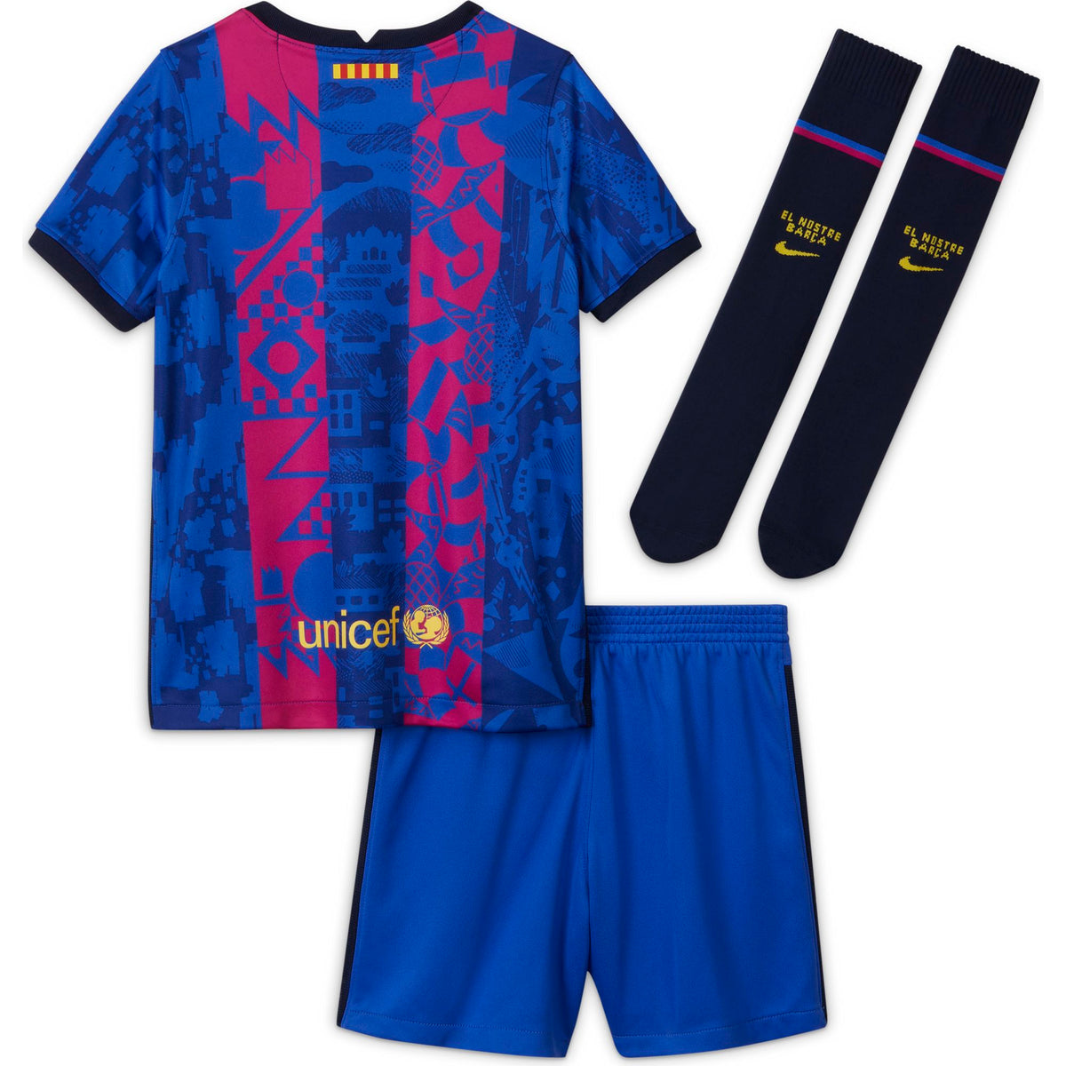FC Barcelona 2021/22 Third Little Kids' Soccer Kit product image 4, provided for visual reference and product detail review