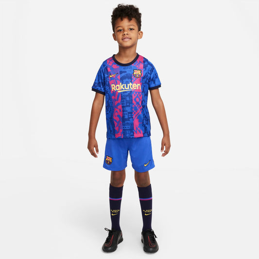 FC Barcelona 2021/22 Third Little Kids' Soccer Kit product image 1, provided for visual reference and product detail review