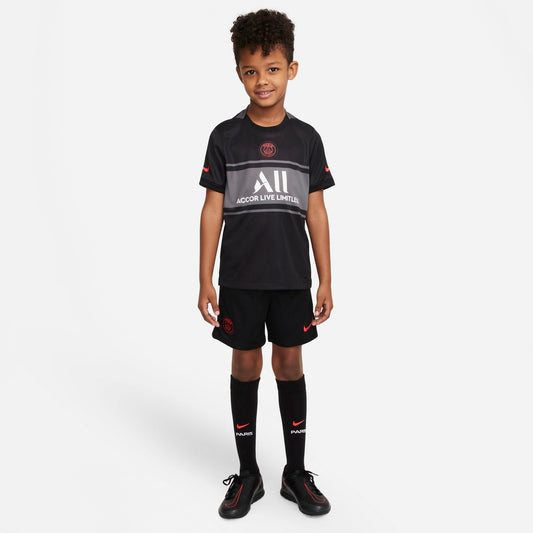 Paris Saint-Germain 2021/22 Third Little Kids' Nike Dri-FIT Soccer Kit product image 1, provided for visual reference and