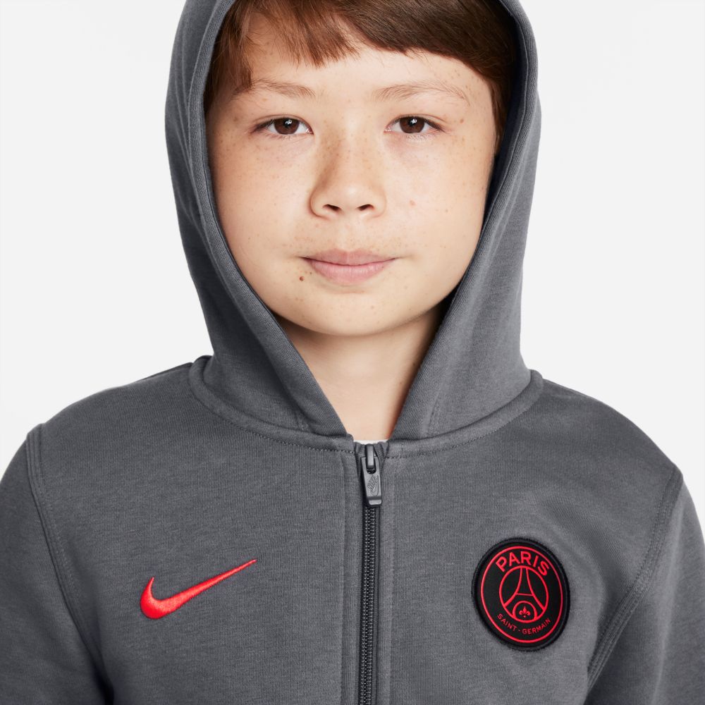 Nike Youth Paris Saint Germain Full Zip Hoodie product image 5, provided for visual reference and product detail review
