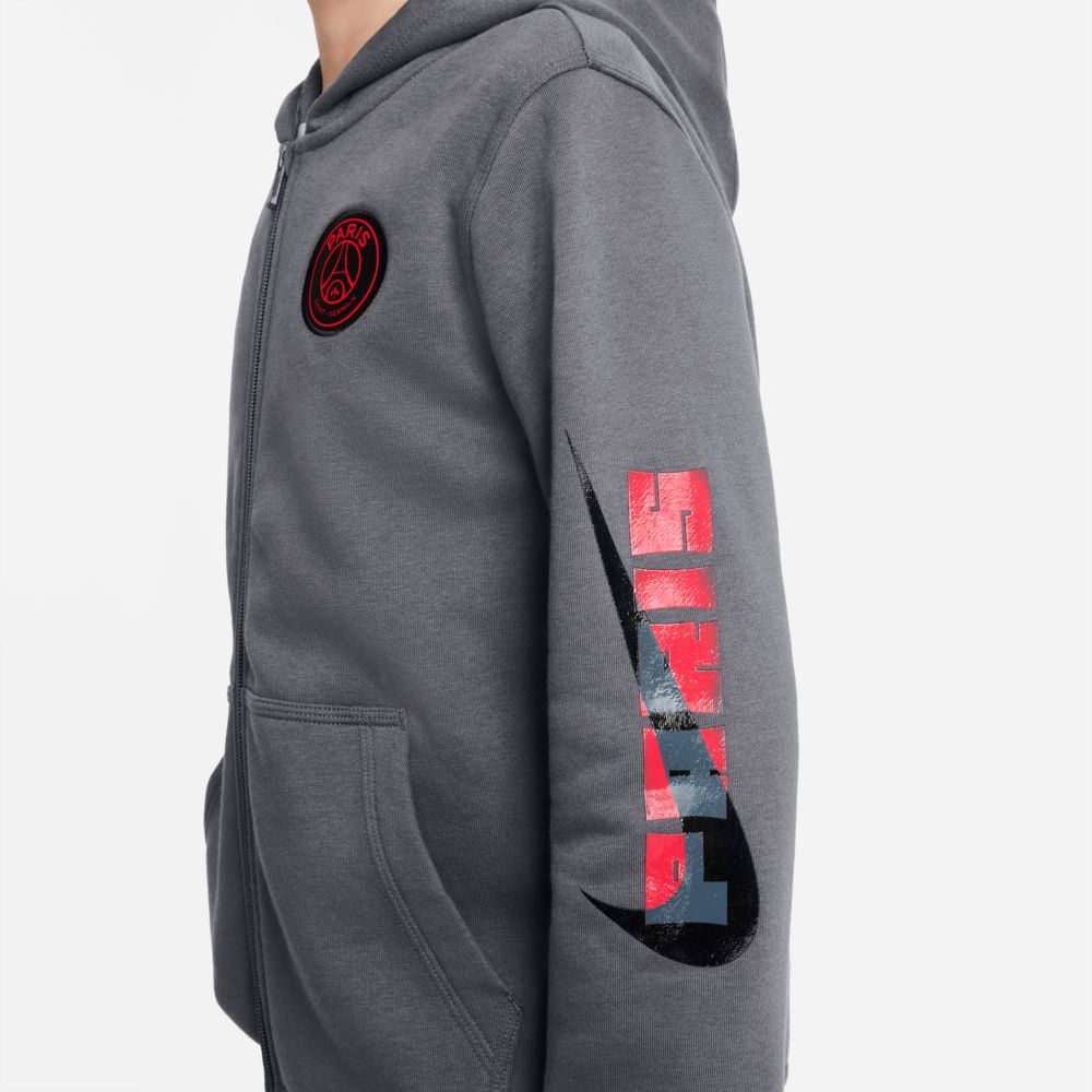 Nike Youth Paris Saint Germain Full Zip Hoodie product image 4, provided for visual reference and product detail review