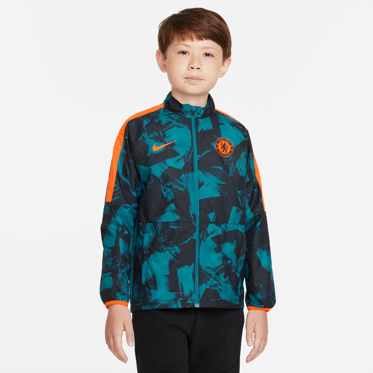 Chelsea FC Repel Academy AWF Big Kids' Nike Dri-FIT Soccer Jacket product image 1, provided for visual reference and product