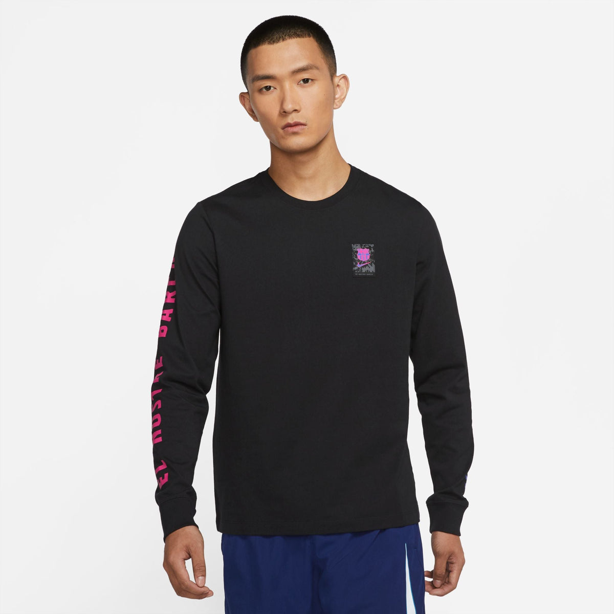 FC Barcelona Crew T Shirt Long Sleeve for Men product image 6, provided for visual reference and product detail review