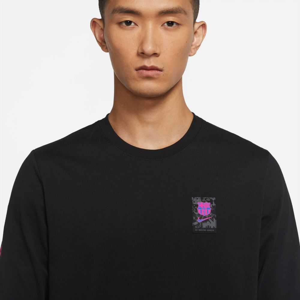 FC Barcelona Crew T Shirt Long Sleeve for Men product image 5, provided for visual reference and product detail review