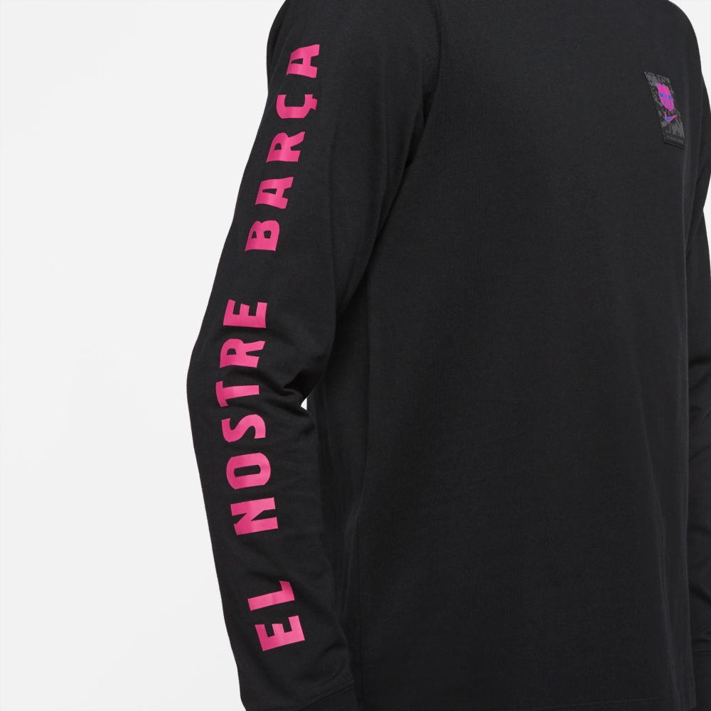 FC Barcelona Crew T Shirt Long Sleeve for Men product image 3, provided for visual reference and product detail review
