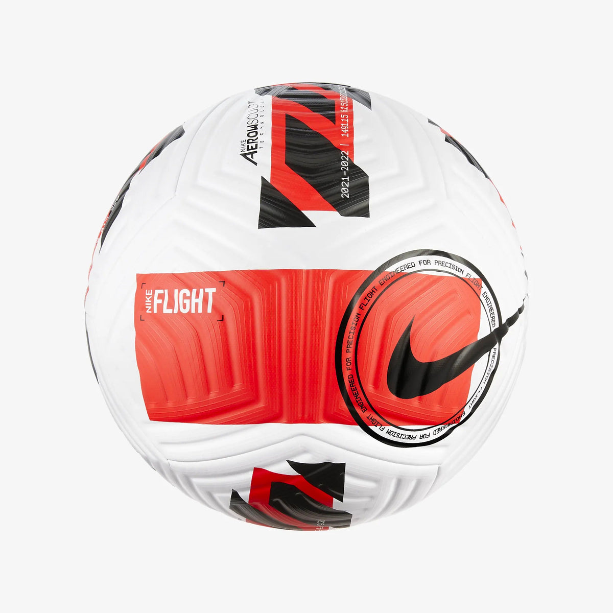 Nike Flight Soccer Ball - White/Bright Crimson/Black product image 2, provided for visual reference and product detail review