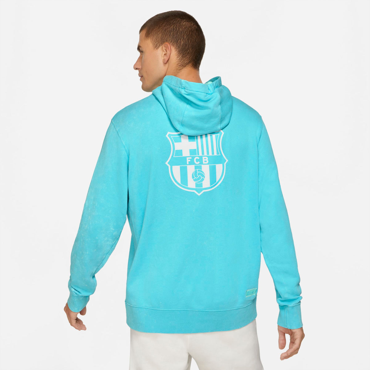 FC Barcelona Men French Terry Pullover Hoodie product image 2, provided for visual reference and product detail review