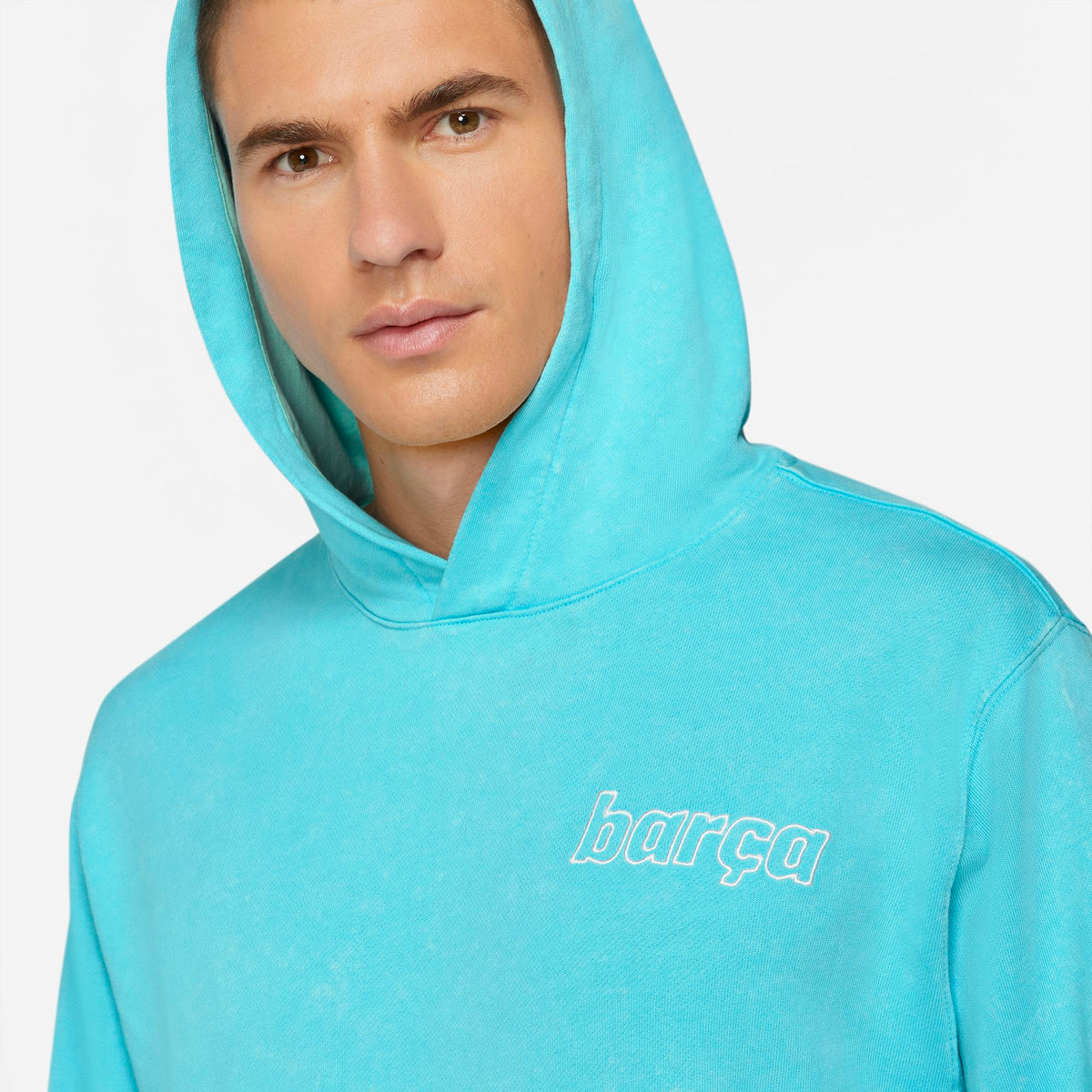 FC Barcelona Men French Terry Pullover Hoodie product image 3, provided for visual reference and product detail review