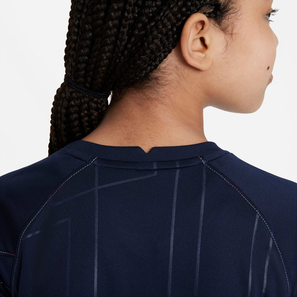 FC Barcelona Away Big Kids' Nike Dri-FIT Pre-Match Soccer Top product image 5, provided for visual reference and product