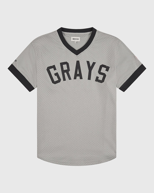 Homestead Grays V-Neck Mesh Jersey product image 1, provided for visual reference and product detail review