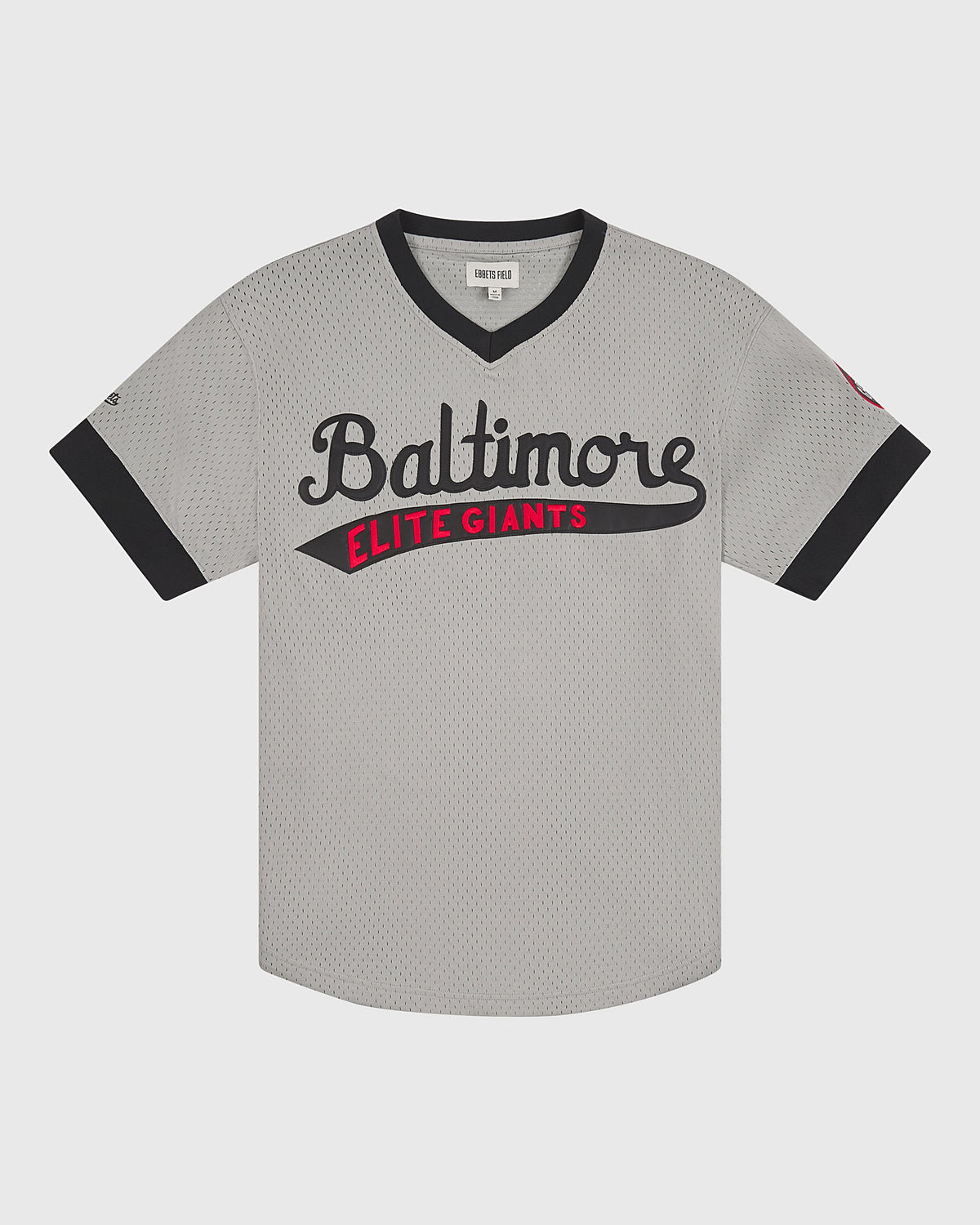 Baltimore Elite Giants 1949 V-Neck Mesh Road Jersey product image 1, provided for visual reference and product detail review