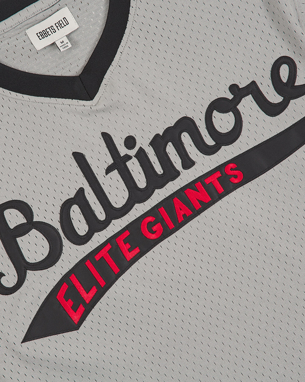 Baltimore Elite Giants 1949 V-Neck Mesh Road Jersey product image 3, provided for visual reference and product detail review