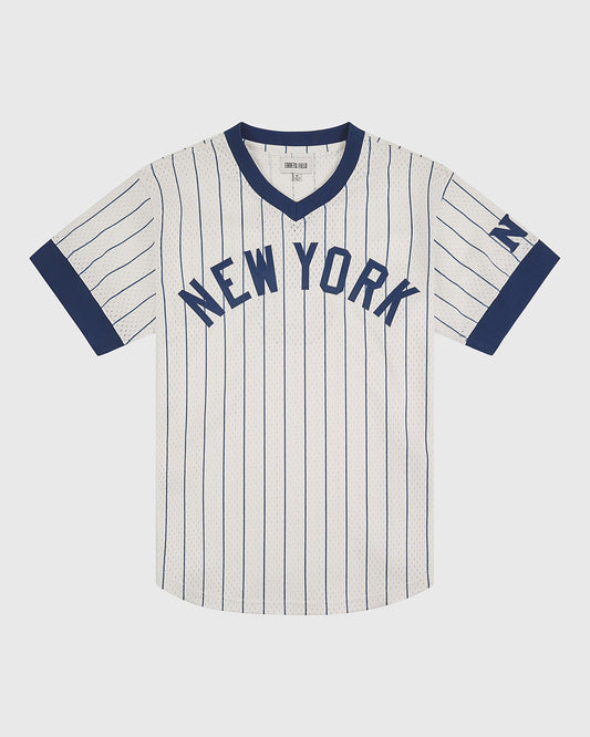 NY Black Yankees V-Neck Mesh Jersey product image 1, provided for visual reference and product detail review