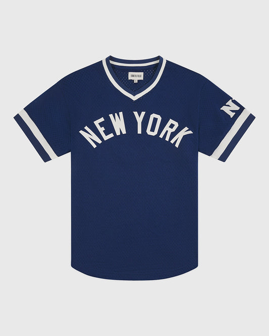 NY Black Yankees V-Neck Mesh Jersey product image 1, provided for visual reference and product detail review