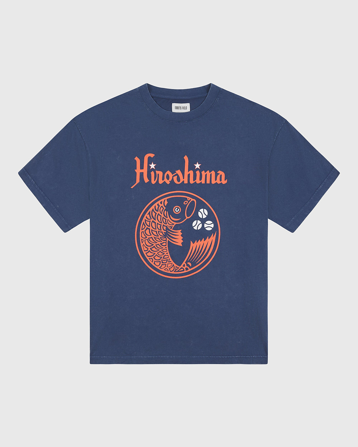 Hiroshima Carp Pigment-Dyed Short Sleeve Graphic T-Shirt product image 1, provided for visual reference and product detail