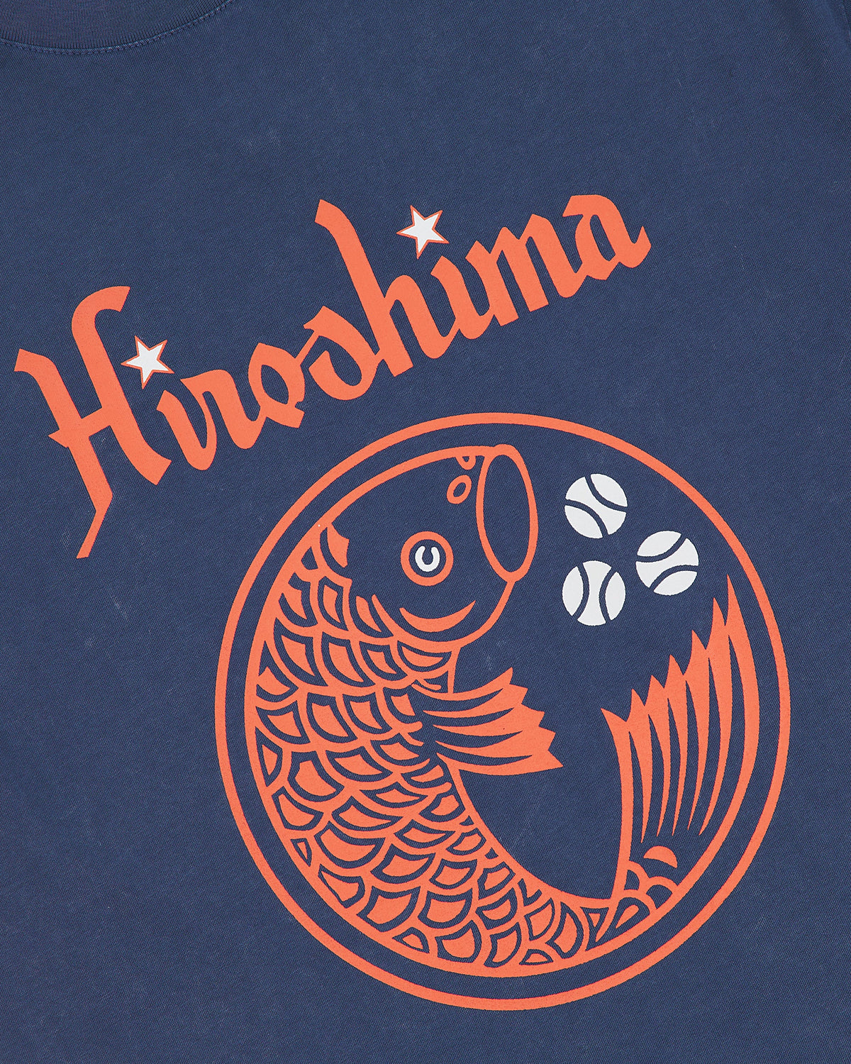 Hiroshima Carp Pigment-Dyed Short Sleeve Graphic T-Shirt product image 3, provided for visual reference and product detail