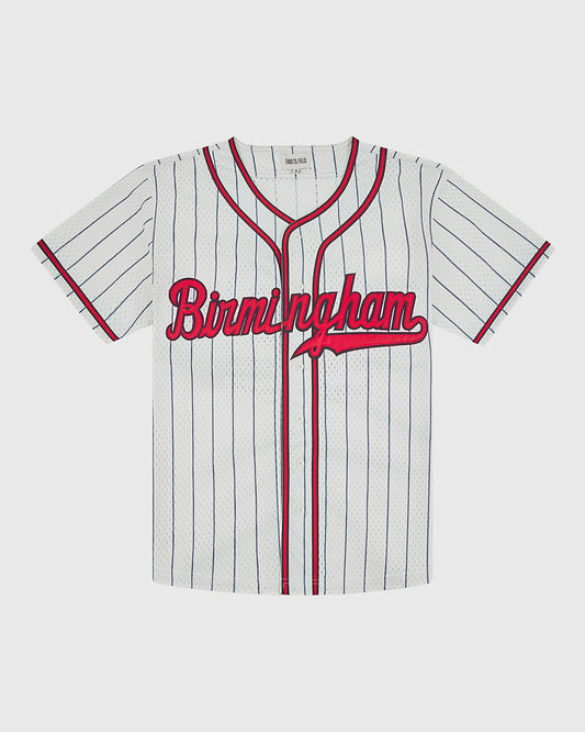 Birmingham Black Barons 1945 Button-Up Mesh Home Jersey product image 1, provided for visual reference and product detail