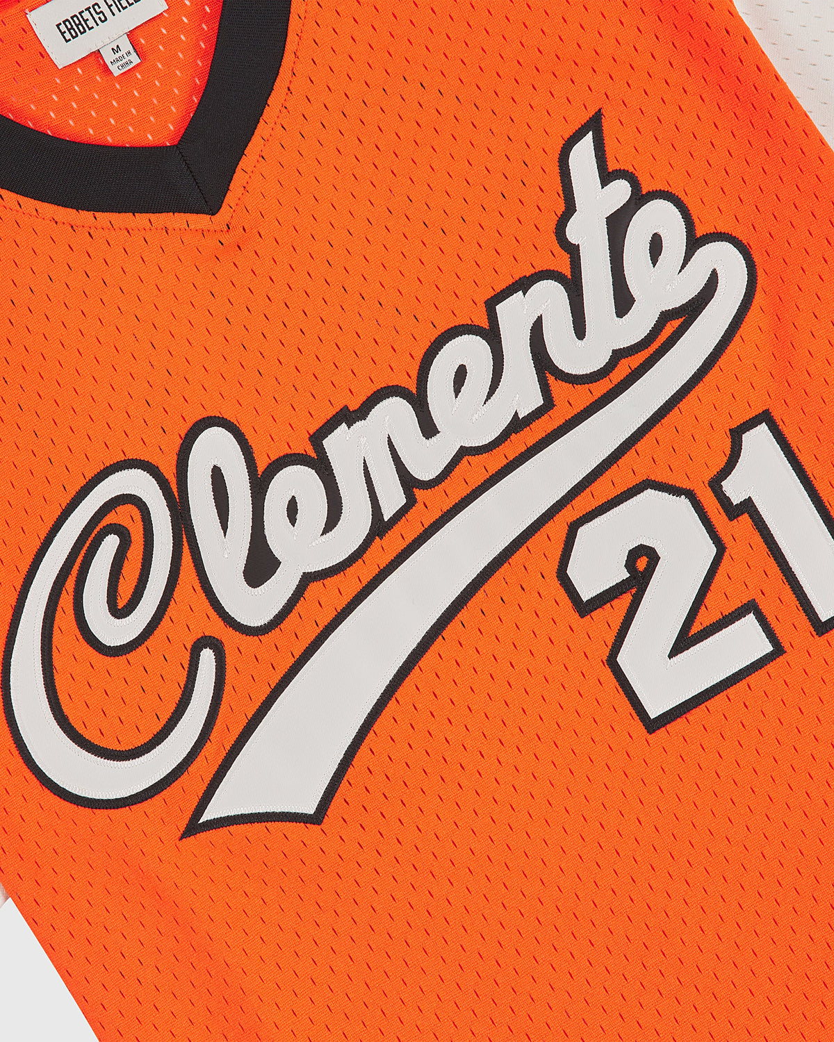 The Clemente Museum x Ebbets Field V-Neck Mesh Jersey product image 3, provided for visual reference and product detail