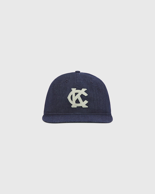 Kansas City Monarchs Indigo Cotton Denim Ballcap product image 1, provided for visual reference and product detail review