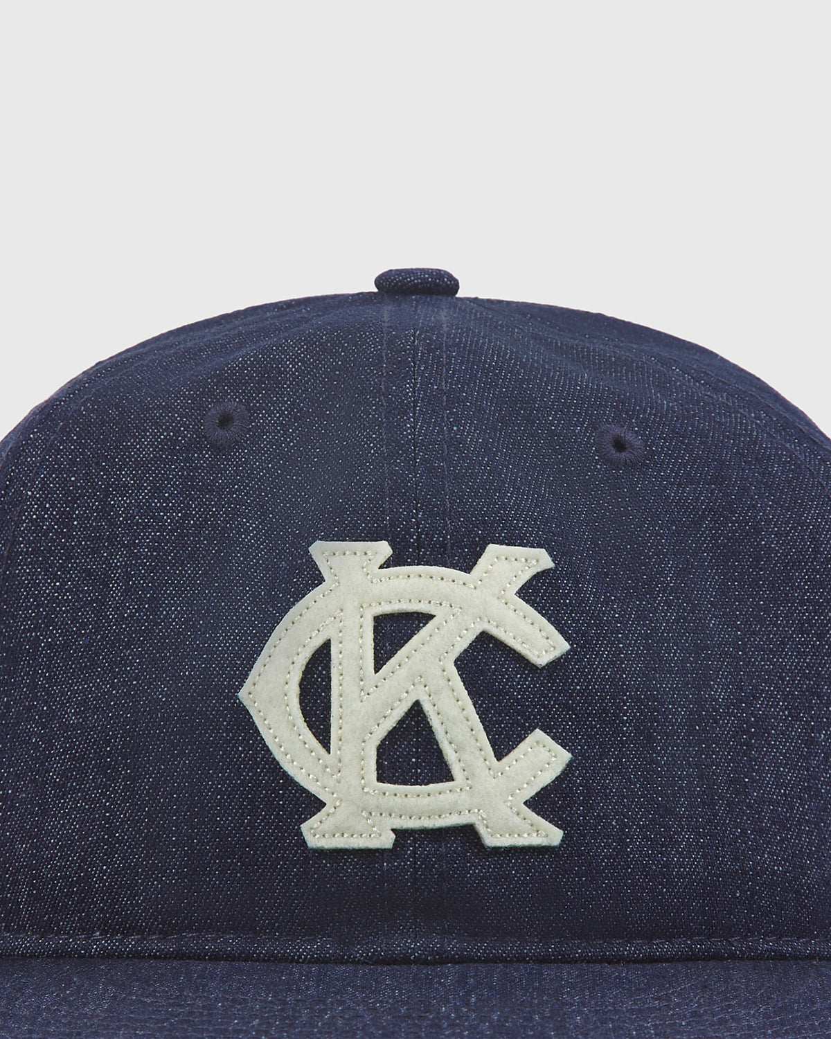 Kansas City Monarchs Indigo Cotton Denim Ballcap product image 2, provided for visual reference and product detail review