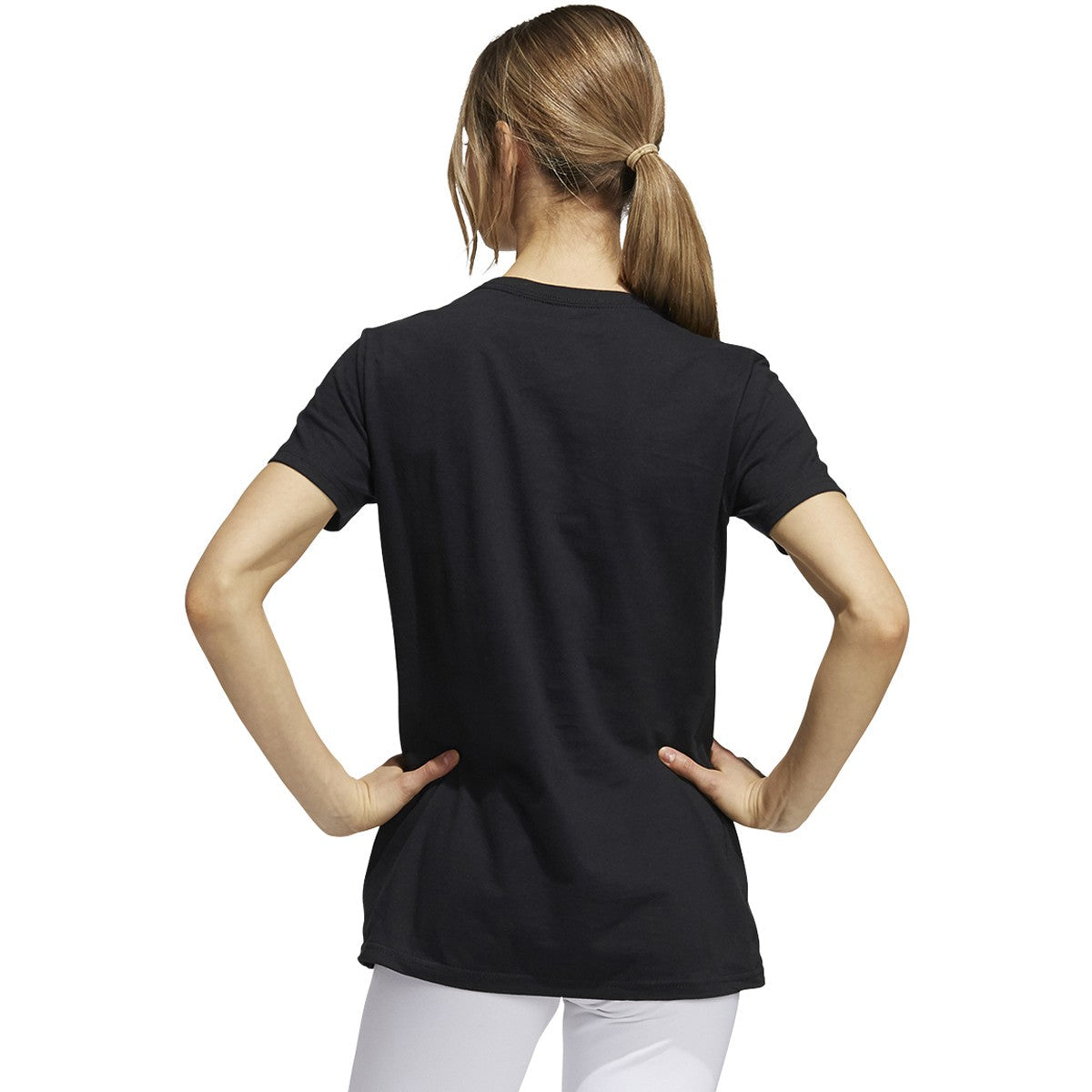 adidas Amplifier Women Blank T-Shirt - Black product image 2, provided for visual reference and product detail review