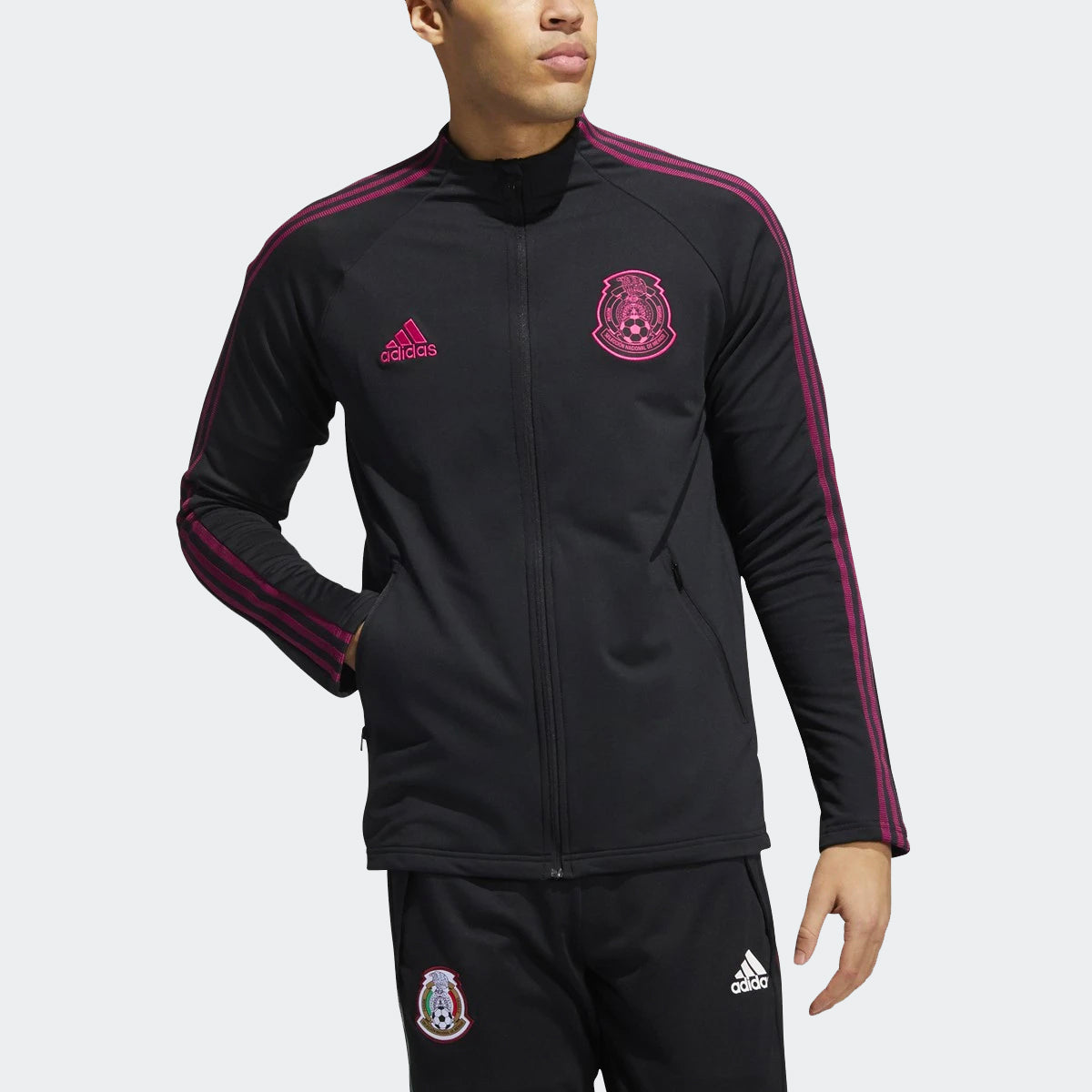 Mexico 20/21 Anthem Jacket Men - Black product image 2, provided for visual reference and product detail review