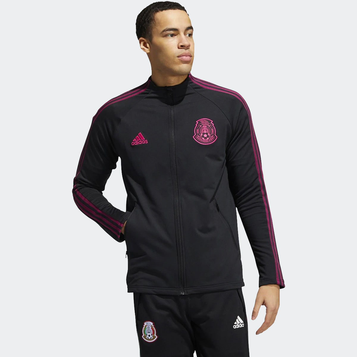 Mexico 20/21 Anthem Jacket Men - Black product image 1, provided for visual reference and product detail review