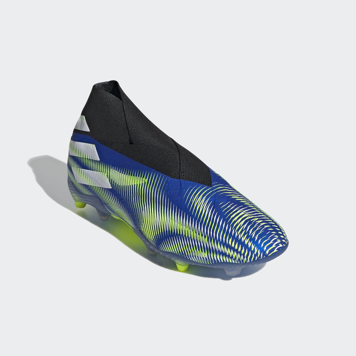 Nemeziz+ Firm Ground Cleats - Royal Blue/Cloud White/Solar Yellow product image 4, provided for visual reference and product