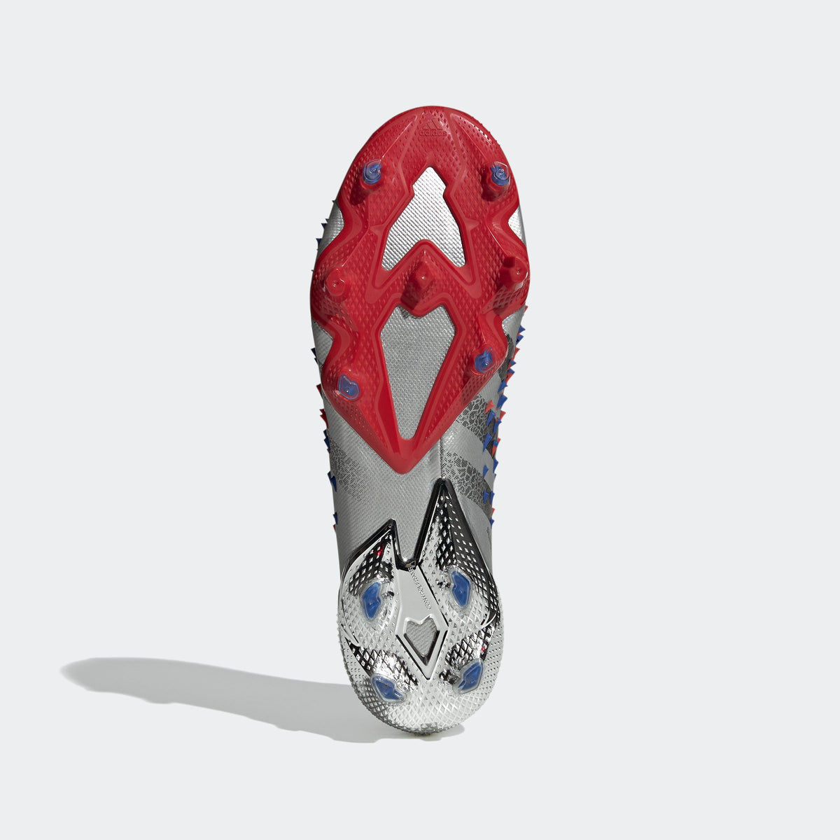 Predator Freak.1 FG Cleats - Silver Metallic/Core Black/Royal Blue product image 7, provided for visual reference and