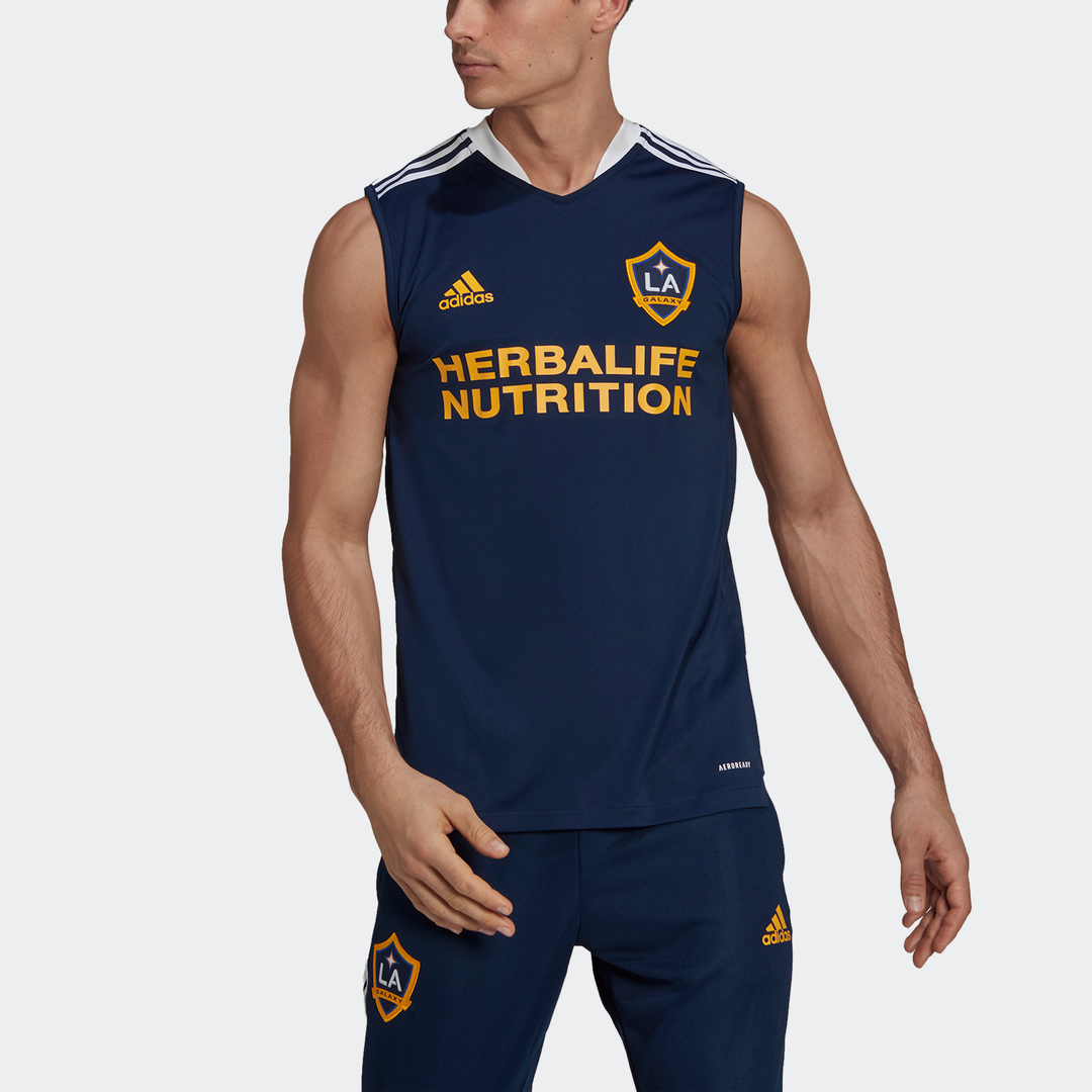 LA Galaxy Sleeveless Jersey Men 21/22 product image 1, provided for visual reference and product detail review