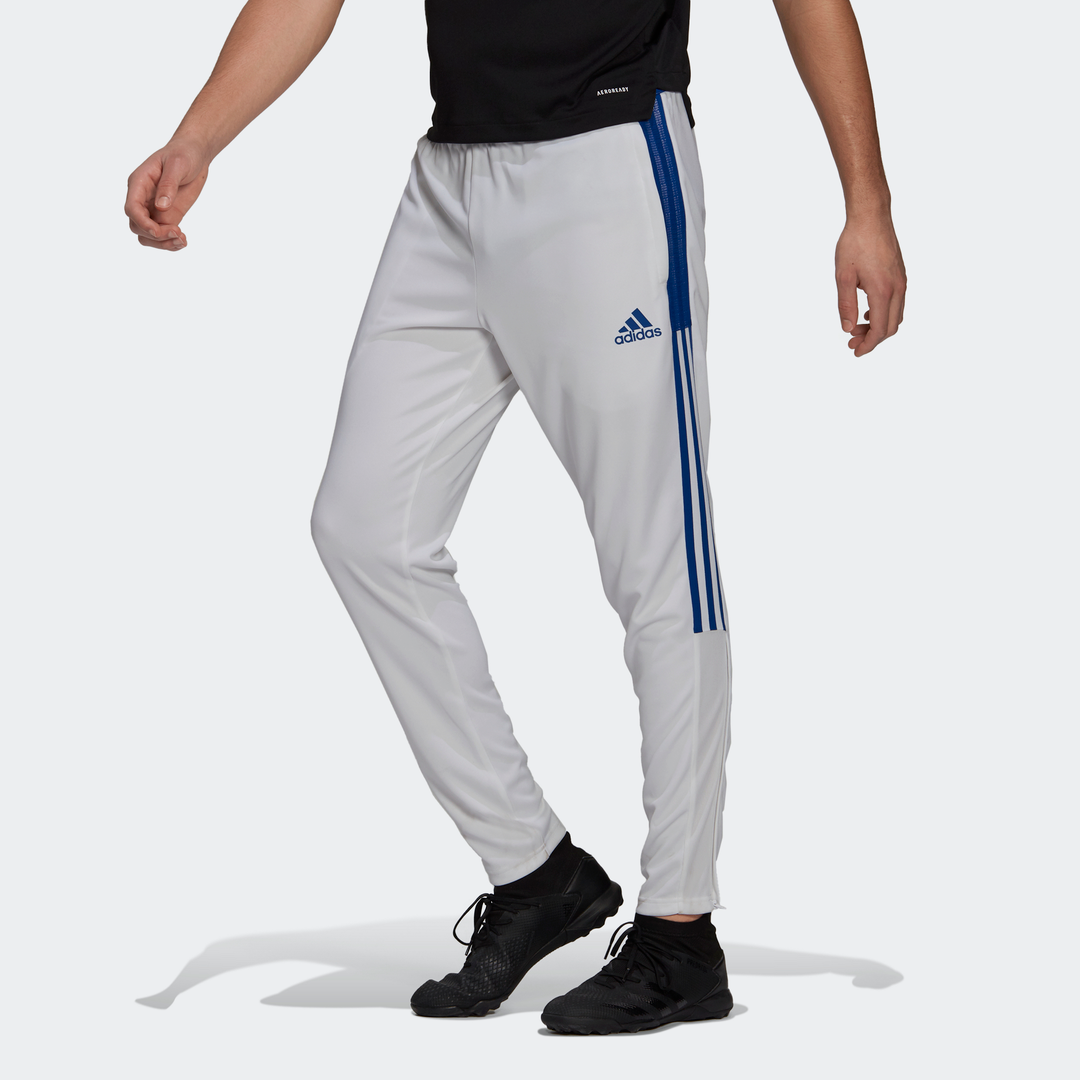 Tiro 21 Track Pant White Blue for Men product image 2, provided for visual reference and product detail review